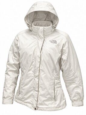 The North Face Women’s Goose Down Hooded Jacket white/ Beige M